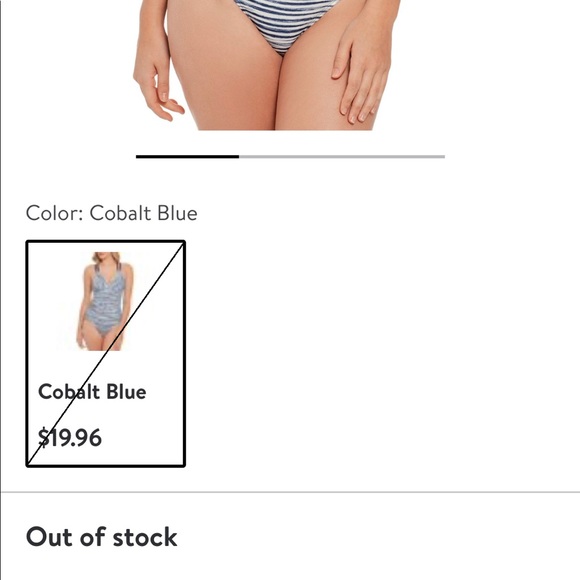 NWT Time & Tru Ocean Stripe One Piece Swimsuit - Picture 4 of 13